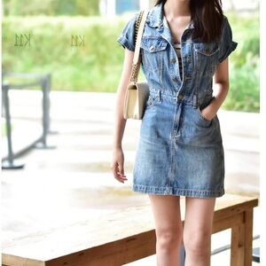 Zara Z1975 denim shirt dress